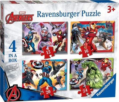Ravensburger Marvel Avengers 4 In Box (12 16 20 24 Pieces) Jigsaw Puzzles Kid - Image 1 of 4