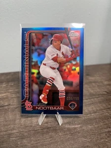 2025 Topps Chrome - Lars Nootbaar #108 Blue Refractor /150 - Picture 1 of 2