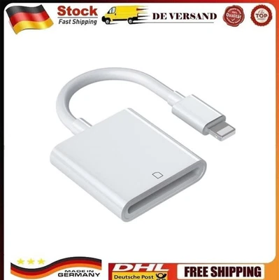 SD Karten Adapter Kamera Leser für iPad iPhone 6 6S 7 8 Plus 11 12 Pro X Xs Max - Bild 1 von 4
