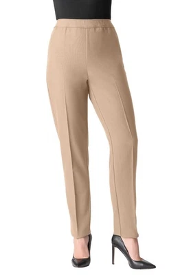 Pantalón clásico doblado Roaman para mujer talla grande talla grande Foto 1 de 4