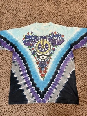 Camisa Vintage Grateful Dead XL Tie Dye 1995 Esqueleto GDM 90s - Véspera de Ano Novo - Imagem 1 de 4