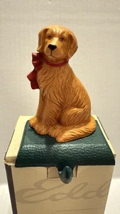 Eddie Bauer Golden Retriever Cast Iron Christmas Stocking Holder — w/ Box - Picture 1 of 14