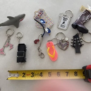 Vintage Keychain Lot Of 10 Unique Novelty Keychains Y2k 90’s - Picture 1 of 6