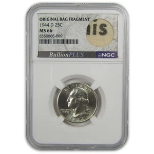 1944 D Washington Quarter MS 66 NGC Silver Bag Fragment SKU:I20502 - Picture 1 of 4