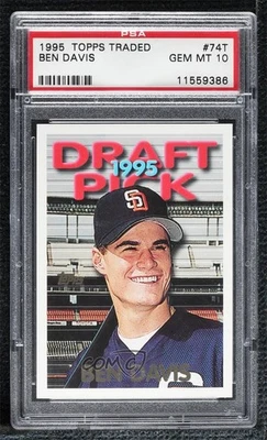 1995 Topps Traded & Rookies Ben Davis #74T PSA 10 GEM MT Foto 1 de 2