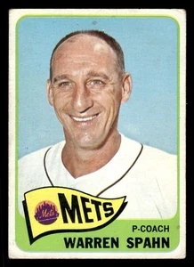1965 Topps #205 Warren Spahn - En muy buen estado-en muy buen estado *TedsCardShack* - Imagen 1 de 2
