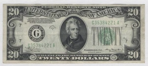 Billete de 20 dólares del Banco de la Reserva Federal de Chicago 1934A - Imagen 1 de 2