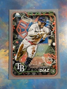 ⚾🥇2024 Topps Holiday - Argento Glitter #H17 Yandy Diaz Rays⚾🥇 - Foto 1 di 6