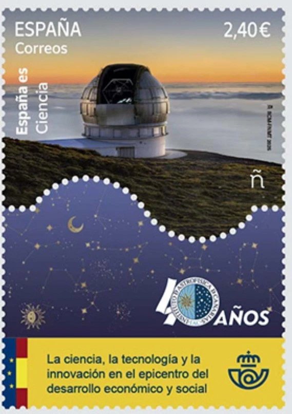🇪🇸 ESPAÑA 2025 - CIENCIA - 40 AÑOS DEL INSTITUTO DE ASTROFÍSICA DE CANARIAS - Imagen 1 de 1