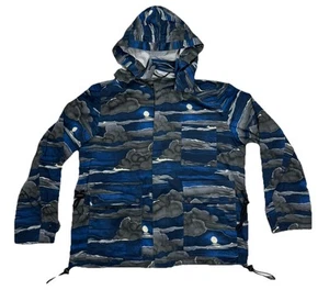 Kenzo Paris Parka Blau Night Cloud Parka Bedruckte Jacke Herren Größe L - Bild 1 von 6
