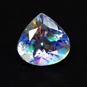 0.96 Ct Heart Pear Dainty Top Grade (6 x 6 mm) Natural Faceted Rainbow Moonstone - Picture 1 of 7