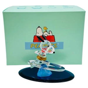 Crystal World Peanuts Surfing Snoopy #56 RARE NEW IN BOX PS012 - Picture 1 of 23