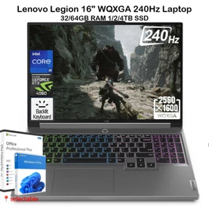 2024 Lenovo 16"Legion 5 Laptop,240Hz,24-Core i9-14900HX,RTX4060,UpTo 64GB 4TB - Picture 1 of 7