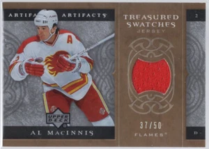 * 2007-08 UD Artifacts Treasured Swatches Gold #TS-AM - AL MacINNIS [37/50] - Picture 1 of 2