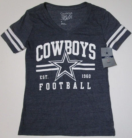 New Dallas Cowboys NFL Football t-shirt Adult Women's sizes Heathered Navy Blue Cover