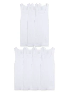 Boys' Cotton Tank Top Undershirt Multipack Boys - 7 Pack - White Small - Picture 1 of 2
