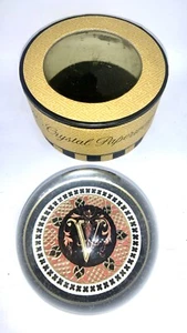 Impresionante monograma de cristal de estudio punzón letra en V pisapapeles Francia 3 1/2" de diamante - Imagen 1 de 13