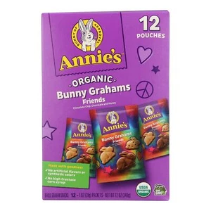 Annie's Homegrown Snack Pack -Organic Bunny Grahms Frd - 12- Case Of 4-12/1 Oz - Picture 1 of 3
