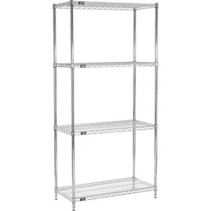 Nexel 21" x 24" x 74", 4 Tier, NSF Listed Adjustable Wire Shelving, Unit - Picture 1 of 6