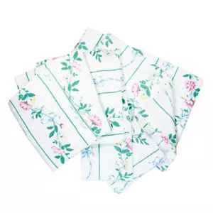 2lb 9oz Upcycled Cotton Flannel Sewing Material Yardage Floral Ribbon Print 1993 - Picture 1 of 3