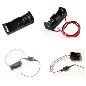 1 2 Cell 12V23A Battery Holder Case Storage Open Box Base With Pins/Switch/Wire - Picture 1 of 13