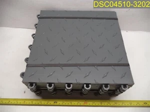 Qty= 10 Tiles: Diamondtrax 12-Series Slate Gray Diamondplate plastic floor tiles - Picture 1 of 2
