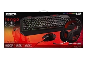 Alpha Gaming Battle Group 3-Piece Set with Headset, Keyboard & Mouse Wired - Picture 1 of 5