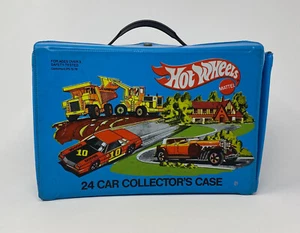 Estuche vintage 1980 Hot Wheels vinilo de colección para 24 autos con bandejas - muy bonito - Imagen 1 de 23