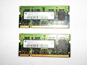 Infineon 512MB (2X256MB Kit) PC2-3200S-333-11-C0 Memory RAM HYS54T32000HDL-5-A - Picture 1 of 1