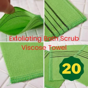 20 PCS Korean Style Italy Towel Exfoliating Bath Washcloth Viscose Scrub Mitten - Picture 1 of 5