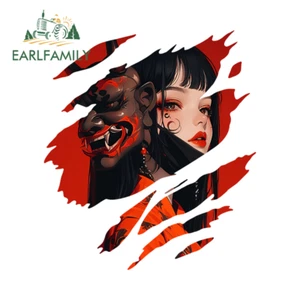 EARLFAMILY 5.1" Samurai Girl Car Sticker Rear Windshield Motorcycle DIY Decal - Picture 1 of 4