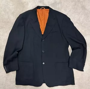 HUGO BOSS Mens Blazer Grimaldi model Black Virgin Wool jacket UK Chest 48 BOSS - Picture 1 of 9