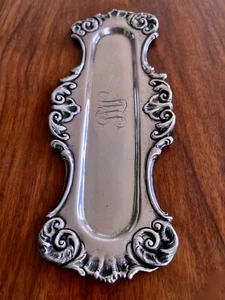 ESCRITORIO, TOCADOR, LÁPIZ, BANDEJA PARA JOYAS GORHAM PLATA ESTERLINA 1900 MONO SLW - Imagen 1 de 8