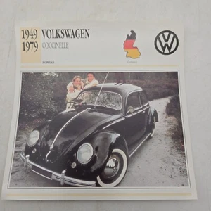 1979 1979 Volkwagen Coccinelle Bug Sport Classic Cars Collectors Club Card VTG - Picture 1 of 4