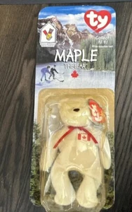 Ty Beanie Babys Maple der Bär mit Fehlern Neu im Karton McDonalds Wohltätigkeitsorganisationen selten & im Ruhestand - Bild 1 von 4