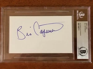 Bill Cartwright Signed 3x5 Index Card Beckett Encapsulated Chicago Bulls NBA - Picture 1 of 1