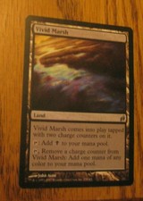 1x Vivid Marsh, MP, Lorwyn, EDH Commander Five Color Multicolor Black Mana