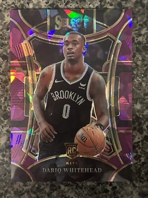 2023-24 Panini Select Dariq Whitehead #308 /99 Purple Cracked Ice Prizm RC Nets  - Image 1 of 2