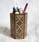 Dekorative SchreibtischgarniturZettelkasten NotizBox,oder Stifte Ablage,aus Holz