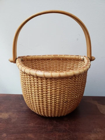 Medium Size Nantucket basket flat back for door, wall, freestanding nautical Cover