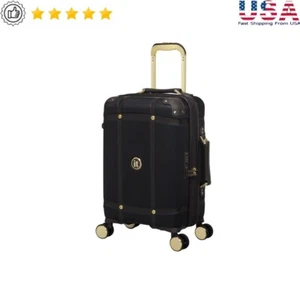 Hardside Expandable Carry-On Spinner Suitcase 8 Wheels TSA Lock Travel Black New - Picture 1 of 7