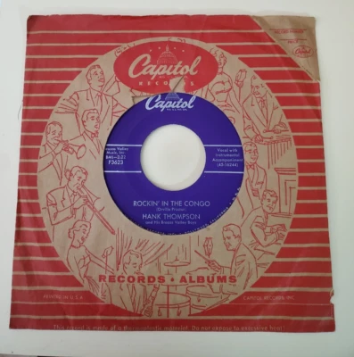 Hank Thompson ROCKIN' IN THE CONGO (ROCK 45) #3623 PLAYS VG++ - Image 1 of 4