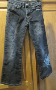 2B Real Jeans~Girls Size 7-8~Butterfly Flowers Heart Bling~LBDCB - Picture 1 of 8