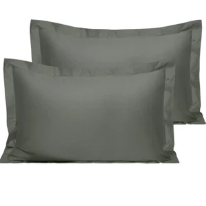500 TC Cotton Pillow Shams Set Standard Queen King Ultra Soft Pillowcases 2-Pack - Picture 1 of 19