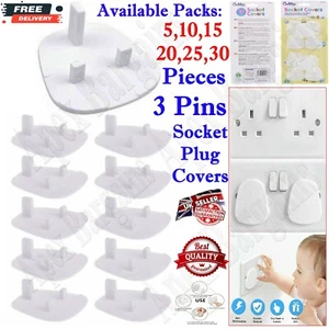 5/10/30x Baby Schutz UK Stecker Abdeckungen Kinder/Kind Sicherheit Steckdose Abdeckung Schutz - Bild 1 von 18
