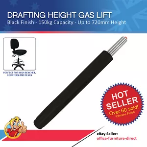 Gas Lift Strut Drafting Teller Office Chair Desk Chairs Black Pneumatic Cylinder - Picture 1 of 6