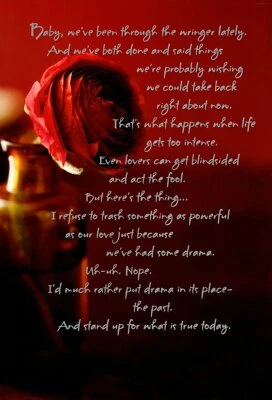 Love & Romance Separated Separation Break Up & Make Up Mahogany Hallmark Card