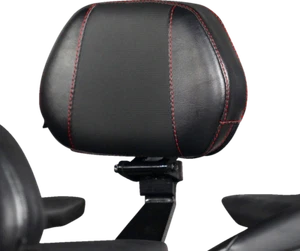 Show Chrome Ballistic Passenger Backrest - Black W/ Red Stitching - Ryker '19-'2 - Picture 1 of 1
