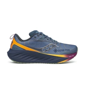 Zapatos para correr Saucony Triumph 22 GTX Max con cojín para mujer - Mirage/azul marino nuevos con caja - Imagen 1 de 7