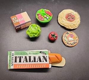 Barbie TYCO Kitchen Littles Italian Dinner Set Play Food USED Complete - Picture 1 of 5